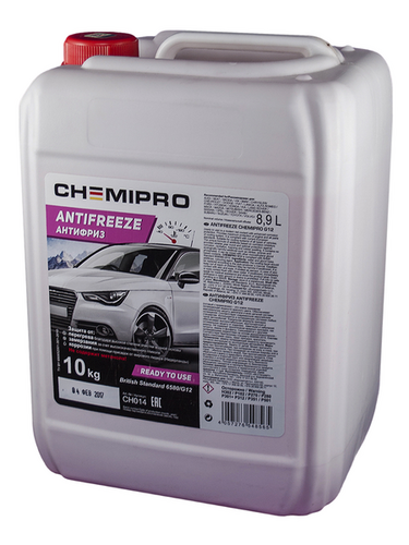 CH014 CHEMIPRO Антифриз Chemipro G12 готовый 10kg! красный, 8.9л;Antifreeze Chemipro G12 готовый 10kg! красный -40°C