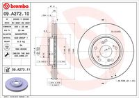 09A27211 BREMBO Диск тормозной передний! Honda Accord 2.0/2.4/2.2i-CTDi 03>;Тормозной диск