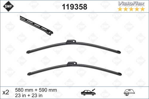 119358 SWF Щетки плоск. комплект 580/23'+590/24' Audi A8 02>;Щетка стеклоочистителя