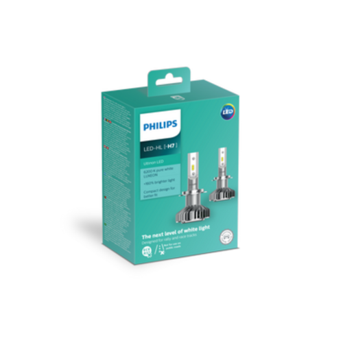 11972ULWX2 PHILIPS Комплект ламп! светодиодные H7 12V Ultinon LED 6200K (2шт. в боксе);Лампа LED H7 11972 ULW X2