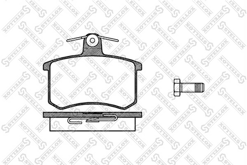 146000SX STELLOX 135 00=FDB222 колодки дисковые з. Audi 80/100/A4/A6/A8 <00, Fiat Croma 1.6-2.5TD 85-96;Комплект тормозных колодок, дисковый тормоз