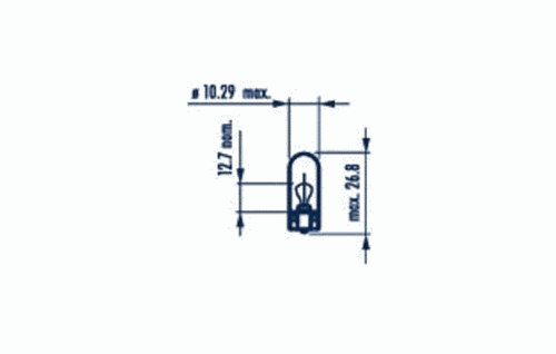 17059 NARVA Лампа! (W2.2W) 12V W2.1X9.5d стеклянный цоколь;Лампа накаливания W2,1x9.5d, 12В 2Вт