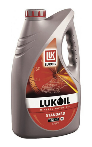 19185 LUKOIL Лукойл 10W40 стандарт (4L) масло моторное! (минер.) API SF/CC;Масло моторное лукойл стандарт 10W-40 (Минеральное, 4л)