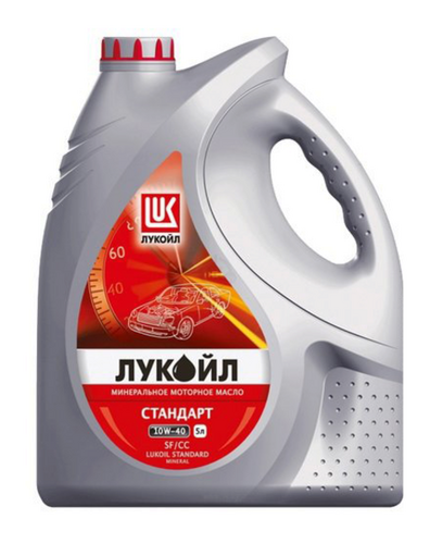 19186 LUKOIL Лукойл 10W40 стандарт (5L) масло моторное! (минер.) API SF/CC;Масло моторное STANDARDMINERAL 10W-40 минеральное 5 л