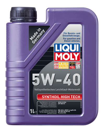 1924 LIQUIMOLY LiquiMoly 5W40 Synthoil High Tech (1L) масло мотор.! син. api SM/CF,ACEA A3-04/B4-04:MB229.3,BMW,VW;Масло моторное Liqui Moly Synthoil High Tech 5W-40 fully synthetic 1 л