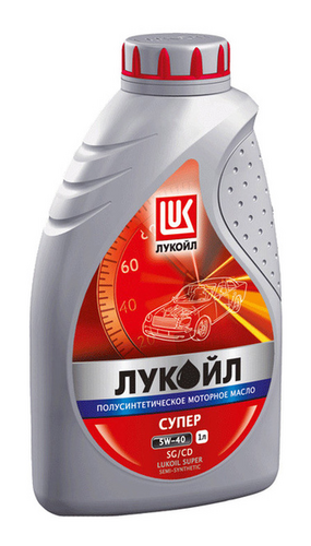 19441 LUKOIL Лукойл супер 5W40 (1L) масло моторное! полусинт. API SG/CD;Масло моторное SUPERSEMI-SYNTHETIC 5W-40 полусинтетика 1 л
