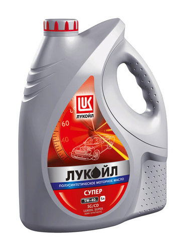 19443 LUKOIL Лукойл супер 5W40 (5L) масло моторное! полусинт. API SG/CD;Масло моторное SUPERSEMI-SYNTHETIC 5W-40 полусинтетика 5 л