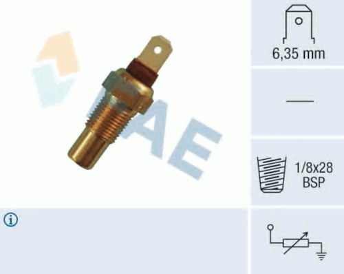 31570 FAE Датчик температуры охл. жидк.! Mitsubishi Colt/Lancer 1.3-1.8i 88-94/Galant 1.6-2.5i 88>;Датчик, температура охлаждающей жидкости