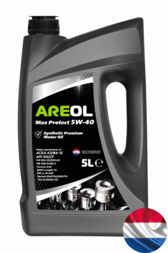 5W40AR009 AREOL Max Protect 5W40 (5L) масло моторное! синт. ACEA A3/B4, API SN/CF, VW 502.00/505.00, MB 229.3