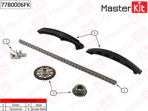 77B0006FK MASTERKIT Комплект цепи ГРМ! Audi A1/A3 1/1.2 07>