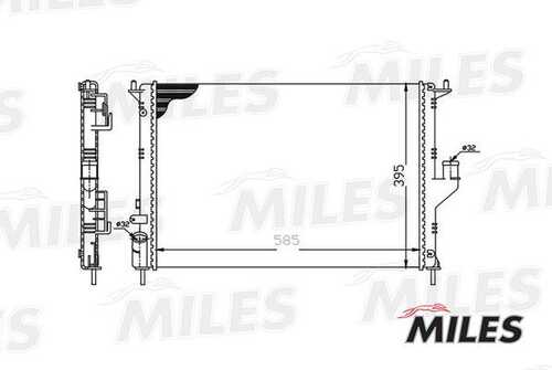 ACRM003 MILES Радиатор (МЕХ. сборка) RENAULT DUSTER/LOGAN/SANDERO/ LADA LARGUS 1.2-1.6/1.5D +A/C 09-)
