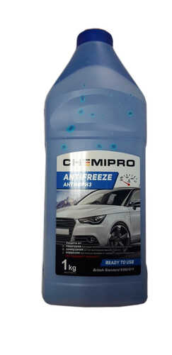 CH037 CHEMIPRO Антифриз Chemipro G11 готовый 1kg! синий, 0.9л;037антифриз 11 готовый 1 синий, 0.9л