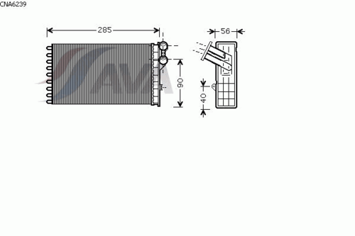 CNA6239 AVA Теплообменник, отопление салона