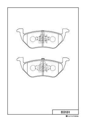 D3151 KASHIYAMA Колодки дисковые задние! Ford Maverick 2.0-3.0, Mazda Tribute 2.3/3.0 04>;Колодки тормозные