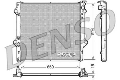 DRM50036 DENSO Радиатор системы охлаждения! АКПП Toyota Land Cruiser 4.0 03>;Радиатор, охлаждение двигателя