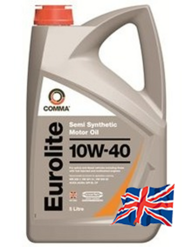 EUL5L COMMA 10W40 EUROLITE (5L) масло мотор.! полусин. ACEA A3/B4, API SN/CF, MB 229.1, VW 501.01/505.00;Масло моторное Eurolite 10W-40 (Полусинтетическое, 5л)