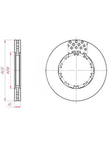 M2000069 MARSHALL Диск тормозной DAF о н 1387439