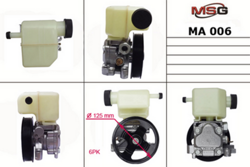 MA006 MSG Насос ГУР новый MAZDA 6 (GG) 02-07,6 Hatchback (GG) 02-07,6 Station Wagon (GY) 02-07,CX-7 (ER) 0;Насос г/у MAZDA 6 (GG) 02-07