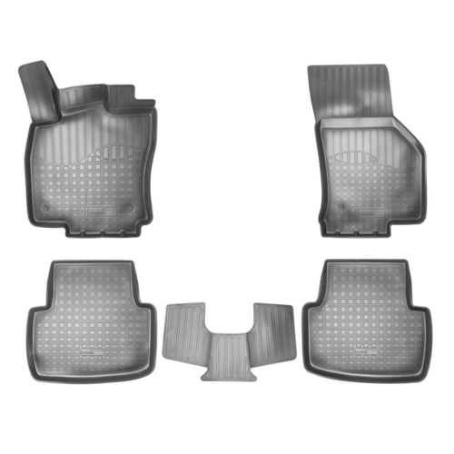NPA11C95370 NORPLAST Коврики салонные для VOLKSWAGEN PASSAT B8 3D (2015);Коврики в салон 3D полиуретан VW Passat B8, 2015 черный комплект