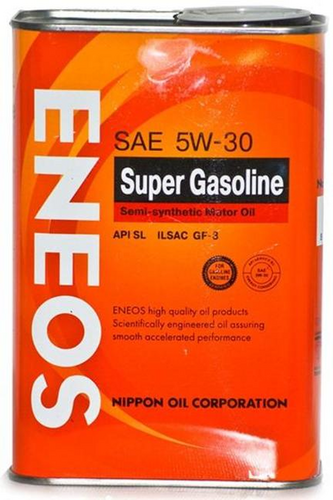 OIL1358 ENEOS Масло моторное полусинтетическое 'SUPER GASOLINE SL 5W-30', 0.94Л;Масло моторное Super Gasoline SL 5W-30 полусинтетическое 0,94 л