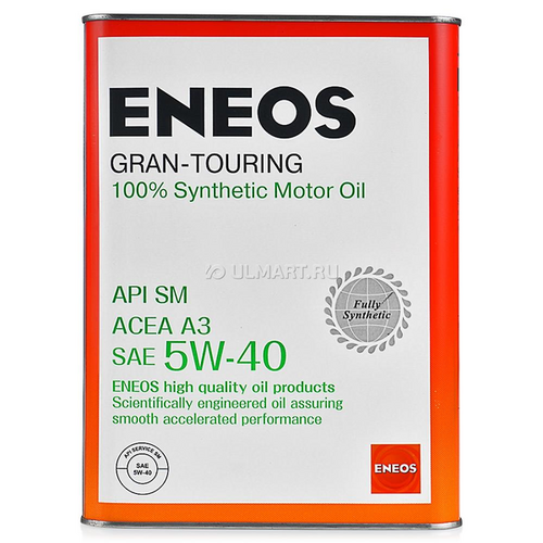 OIL4066 ENEOS Масло моторное GRAN-TOURING 5W-40 синтетика 5W-40 4 л.;Масло моторное синтетика 5w-40 4 л