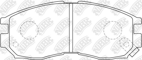 PN3271 NIBK - колодки дисковые п. Mitsubishi Colt 1.5/1.6/1.8 89>;Комлект тормозных накладок