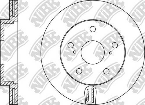 RN1238 NIBK - диск тормозной перед.! d=275/62,w=22/19,5 отв. toyota Auris/Corolla1.3/1.4/1.6 VVTi 07>;Тормозной диск