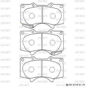 SN119P ADVICS Дисковые тормозные колодки арт