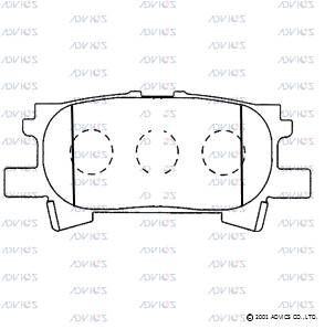 SN908 ADVICS Дисковые тормозные колодки
