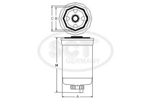 ST6082 SCT Топливный фильтр