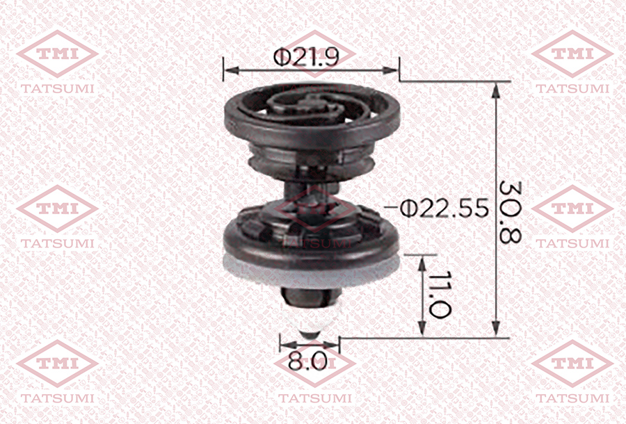 TJB1087 TMITATSUMI клипса!упак.10шт Audi A5 08>;