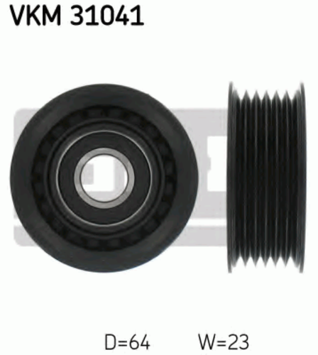 VKM31041 SKF Ролик обводной Audi A4/A6/A8, VW Passat 2.5TDi 97>, MB Vito/Sprinter;Паразитный / ведущий ролик, поликлиновый ремень