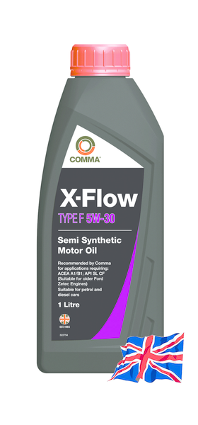 XFF1L COMMA 5W30 X-FLOW TYPE F (1L) масло моторное! ACEA A5/B5, API SL/CF, FORD WSS-M2C913-A(В);Масло моторное X-Flow Type F 5W-30 (Полусинтетическое, 1л)